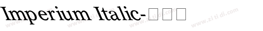 Imperium Italic字体转换